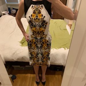 Karen Millen Mirror Pansy Print Dress